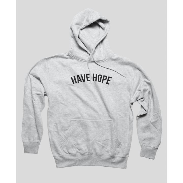 Ph By The Phluid Project Men's 'have Hope' Hooded T-shirt - Gray