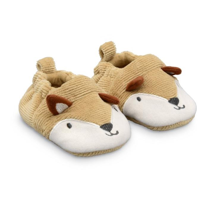 Carter's Just One You Baby Fox Construction Slippers - White/brown