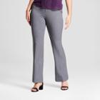 Women's Flare Curvy Bi-stretch Twill Pants - A New Day Gray 4s,