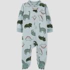 Baby Boys' Dino Footed Pajama - Just One You Made By Carter's Blue Newborn