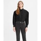 Levi's Women's Kinsley Long Sleeve Denim Button-down Shirt - Night Is Black