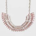 Sugarfix By Baublebar Stacked Crystal Statement Necklace - Blush, Women's