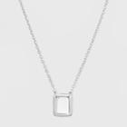 Target Sterling Silver Open Square Necklace -