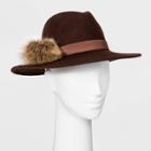 Women's Felt Panama Hat - A New Day Brown,