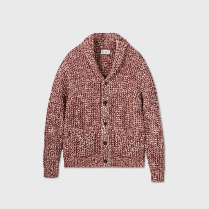 Men's Regular Fit Button-down Shawl Sweater - Goodfellow & Co
