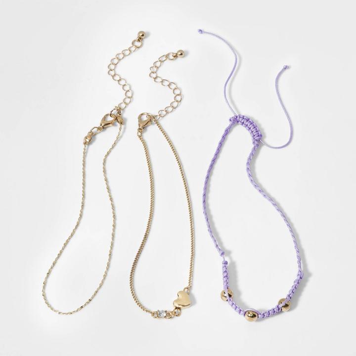 Target Girls' 3ct Hearts Anklet