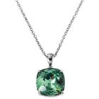 Stanley Creations Women's Silver Plated Pendant With Crystals From Swarovski- Erinite (12mm),