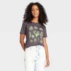 Fifth Sun Women's Cactus Grid Short Sleeve Graphic T-shirt - Black