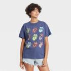 Women's The Rolling Stones Multi Logo Short Sleeve Graphic T-shirt - Blue