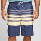 Men's Big & Tall 9 Board Shorts- Yellow Stripe - Goodfellow & Co Yellow Stripe