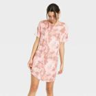 Women's Tie-dye Short Sleeve Beautifully Soft Nightgown - Stars Above Pink