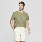 Men's Jacquard Regular Fit Short Sleeve Textured T-shirt - Goodfellow & Co Late Night Green