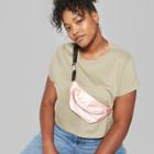 Women's Plus Size Short Sleeve Cropped Boxy T-shirt - Wild Fable Olive