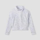 Girls' High Pile Sherpa Fleece 1/4 Zip Pullover Sweatshirt - All In Motion Off-white