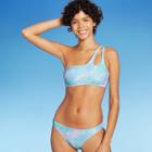 Juniors' One Shoulder Bikini Top - Xhilaration Multi Tie-dye Xs, Blue/pink/white