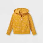 Toddler Girls' Fleece Zip-up Hoodie Sweatshirt - Cat & Jack Dark Yellow