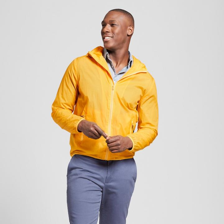 Men's Lightweight Packable Windbreaker Jacket - Goodfellow & Co Gold