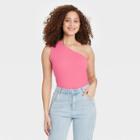 Women's One Shoulder Tank Top - Who What Wear Pink