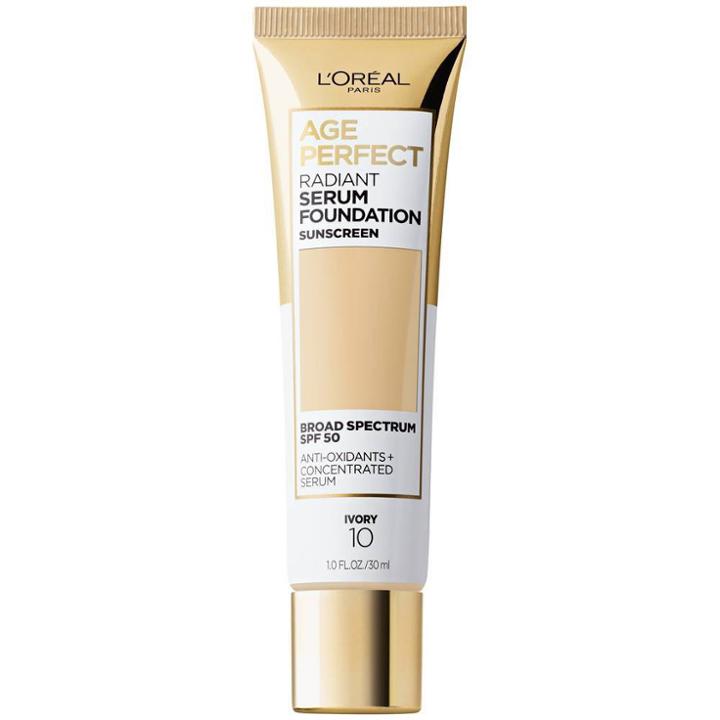 L'oreal Paris Age Perfect Radiant Serum Foundation With Spf 50 Ivory