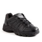Dickies Men's Athletic Lace Genuine Leather Slip Resistant Sneakers - Black