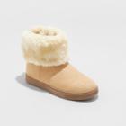 Girls' Liah Folder Over Convertible Fleece Fashion Boots - Cat & Jack Chestnut (brown)