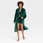 Women's Cozy Plush Robe - Stars Above Green