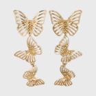Sugarfix By Baublebar Gold Butterfly Drop Earrings - Gold
