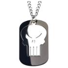 Men's Marvel Punisher Stainless Steel Cutout Pendant With Chain