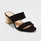 Women's Patricia Espadrille Block Heeled Pumps - A New Day Black
