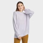 Women's Crewneck Pullover Sweater - A New Day Light Purple