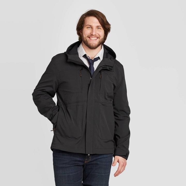 Men's Tall Elevated Softshell Jacket - Goodfellow & Co Black