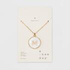 Mop Initial M Necklace 30+3 - A New Day Gold, Size: Medium, Gold -