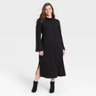 Women's Plus Size Bell Long Sleeve Sweater Dress - Who What Wear Black