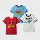 Toddler Boys' Dc Comics Dc Super Heroes 3pk Short Sleeve T-shirts - Blue/red/gray 18m,