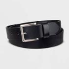 Men's 35mm Leather Belt - Goodfellow & Co Black M, Men's,