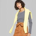 Women's Striped Long Sleeve Crew Neck T-shirt - Wild Fable Navy/white Stripe