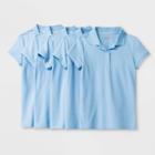 Girls' 5pk Short Sleeve Pique Uniform Polo Shirt - Cat & Jack Blue Xxl,
