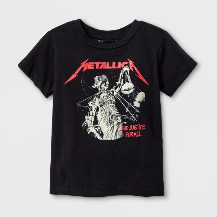 Target Toddler Boys' Metallica Short Sleeve T-shirt - Black