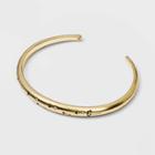 No Brand Silver Plated Make A Wish Dandelion Crystal Bangle Bracelet - Worn Gold