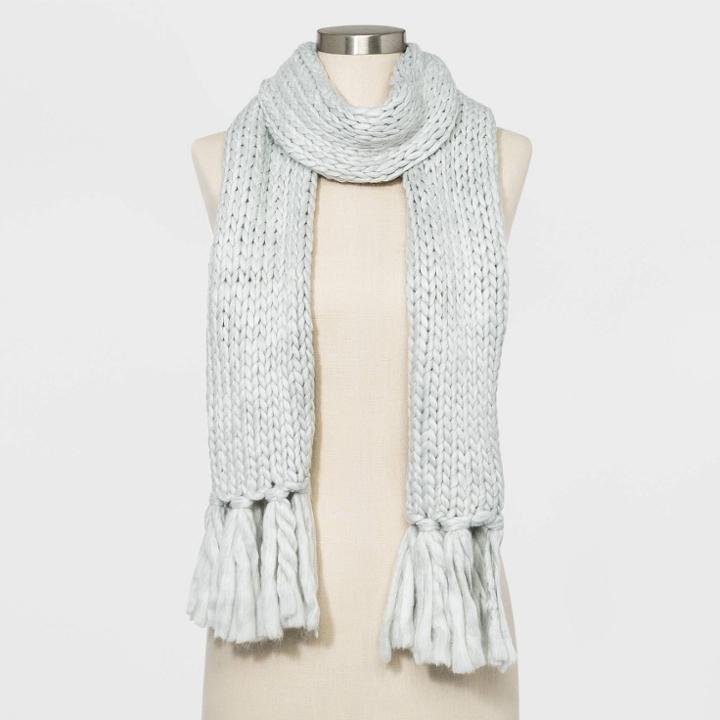 Women's Oblong Scarf - Universal Thread Light Heather Gray One Size, Women's, Grey Grey