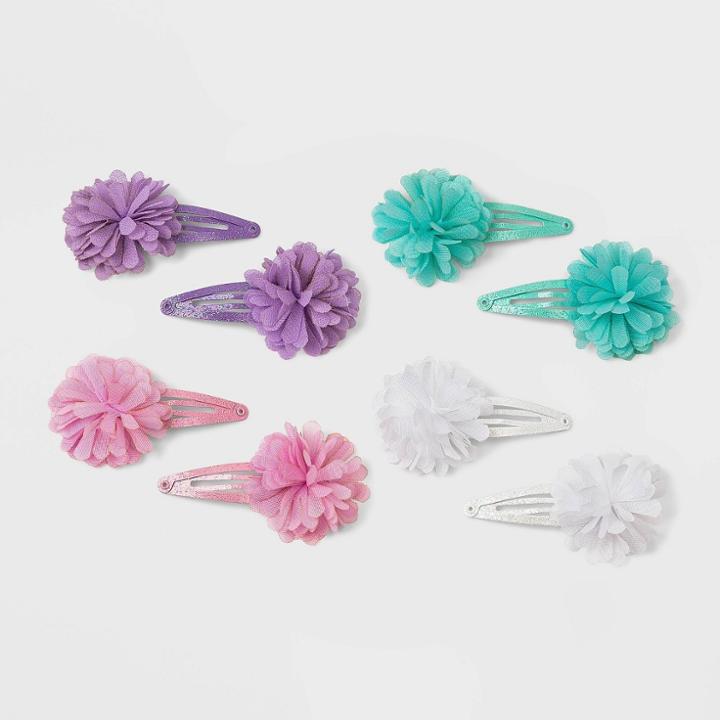 Toddler Girls' 8pk Chiffon Snap Clips - Cat & Jack