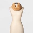 Women's Mini Faux Fur Cowl Snood - A New Day Brown One Size, Brown