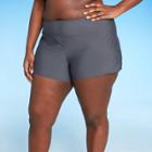 Kona Sol Women's Plus Size High Waist High Coverage Swim Shorts - Kona