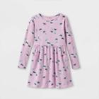 Girls' Printed Long Sleeve Knit Dress - Cat & Jack