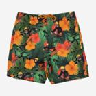 Men's 7 Naruto Elastic Waist Swim Shorts - Green/yellow