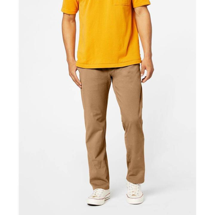 Dockers Men's Straight Fit 360 Flex Ultimate Chino Pants - Leather Brown