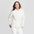 Women's Long Sleeve Sherpa Hoodie - Universal Thread Cream Xxl, Women's, Ivory