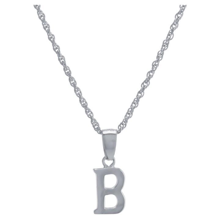 Distributed By Target Women's Sterling Silver Initial Pendant - B (18), Sterling
