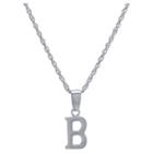 Distributed By Target Women's Sterling Silver Initial Pendant - B (18), Sterling