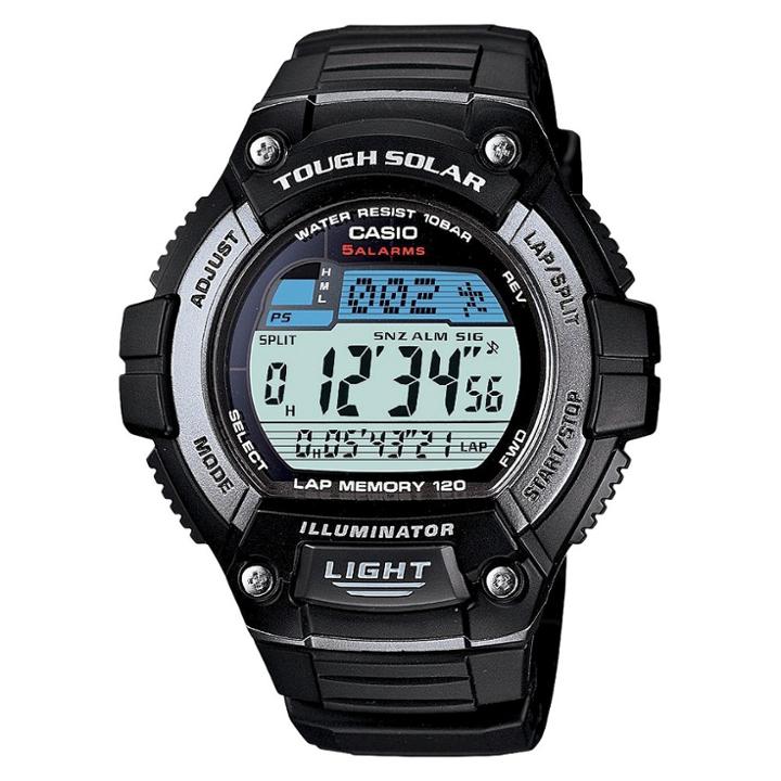 Casio Men's Solar Multi-function Runners Watch - Black (ws220-1a),
